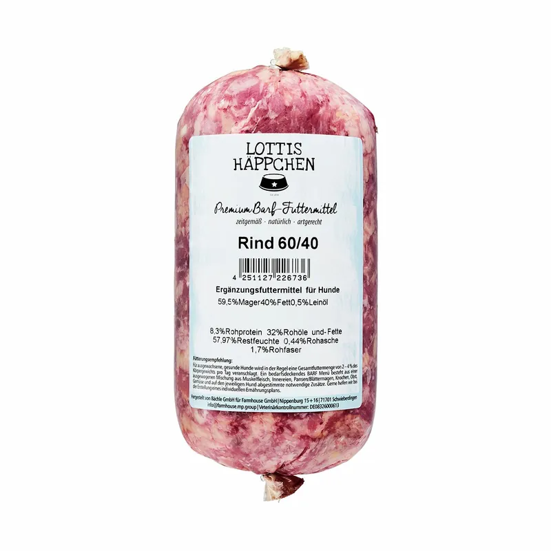 Sparpaket 5 x 500g LOTTIS HÄPPCHEN Rind 60/40 Rabatt